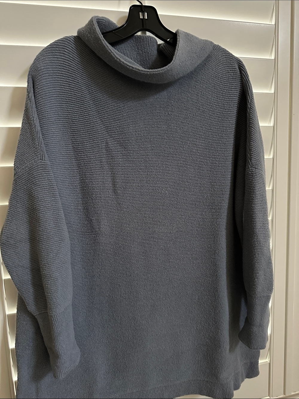 Free People, Ladies Slate Blue Funnel Neck Sweater/Sweater Dress, Large